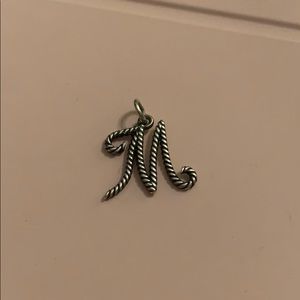 Twisted letter charm